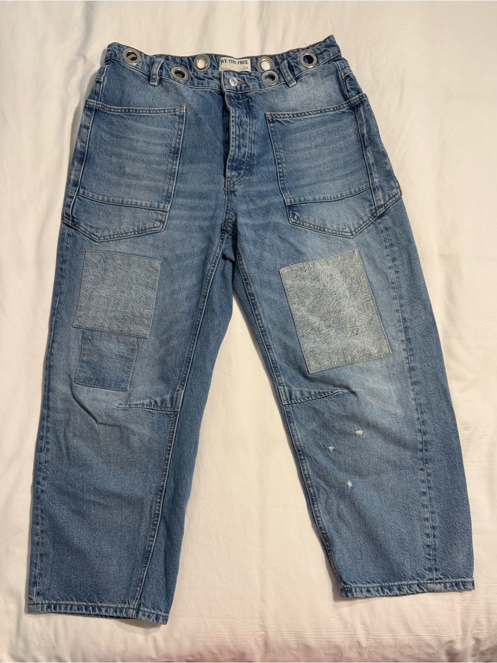 Free People moxie barrel jeans 27